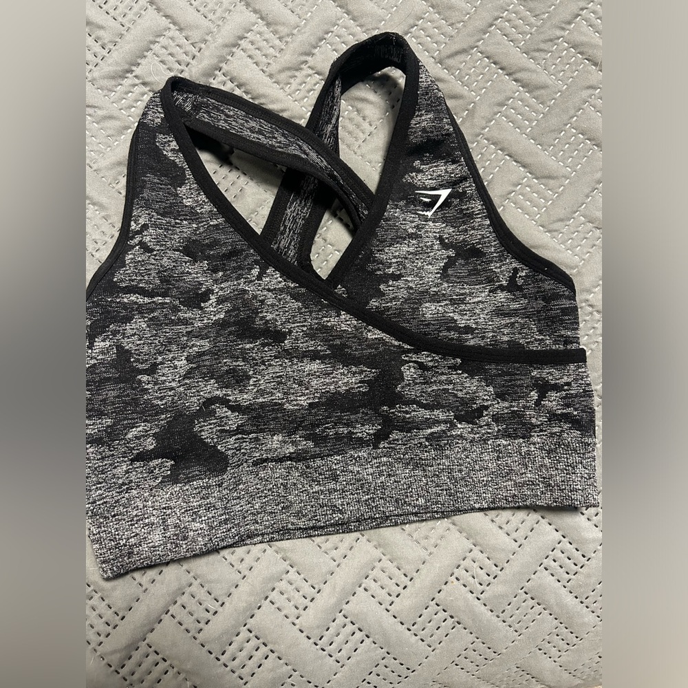 Camo gymshark sports bra